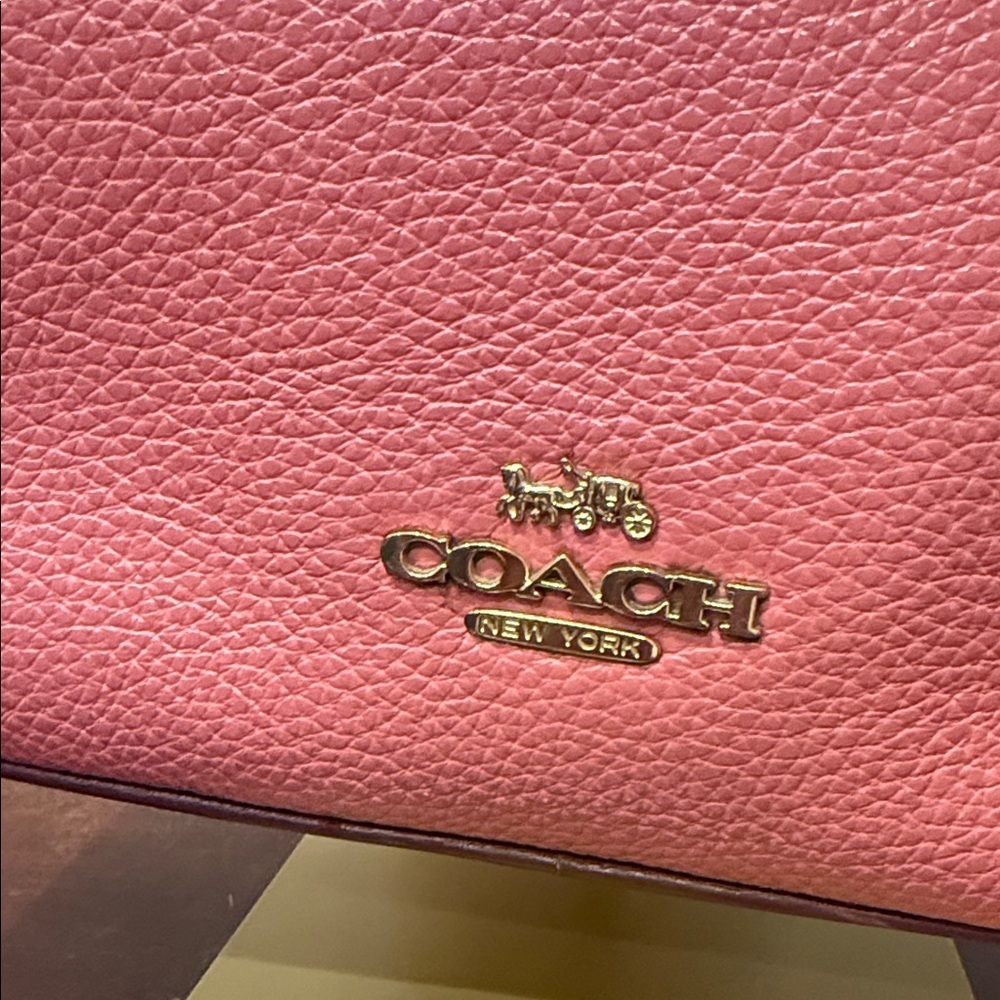 Coach Pink Leather Jes crossbody Bag purse designer tan handbag messenger - Picture 2 of 13